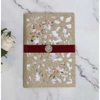 Elegant Wedding Invitation Glitter Christmas Greeting Card Business Invitation